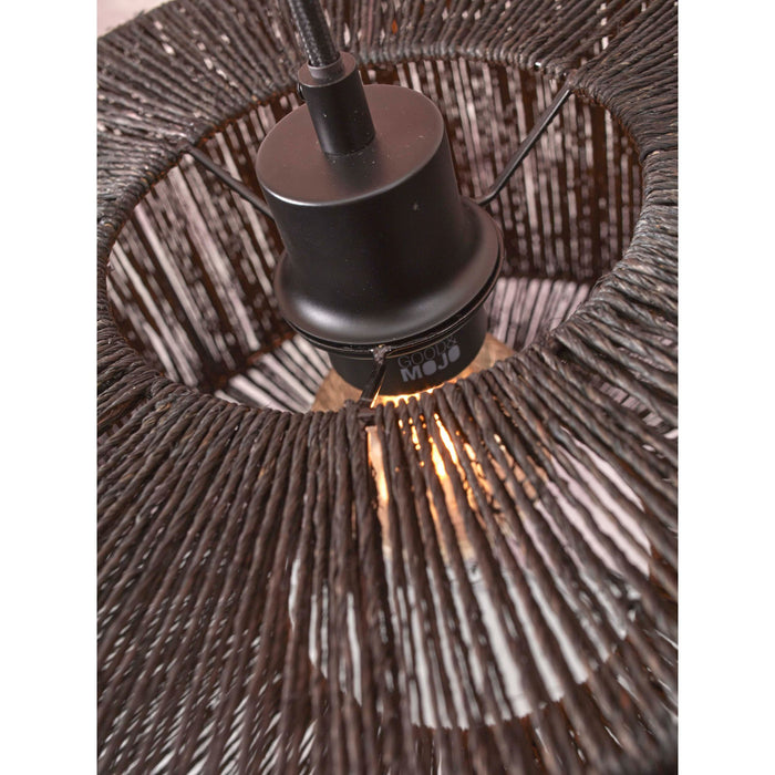GOOD&MOJO Vloerlamp Iguazu - Bamboe|Jute Zwart - 57x31x150cm