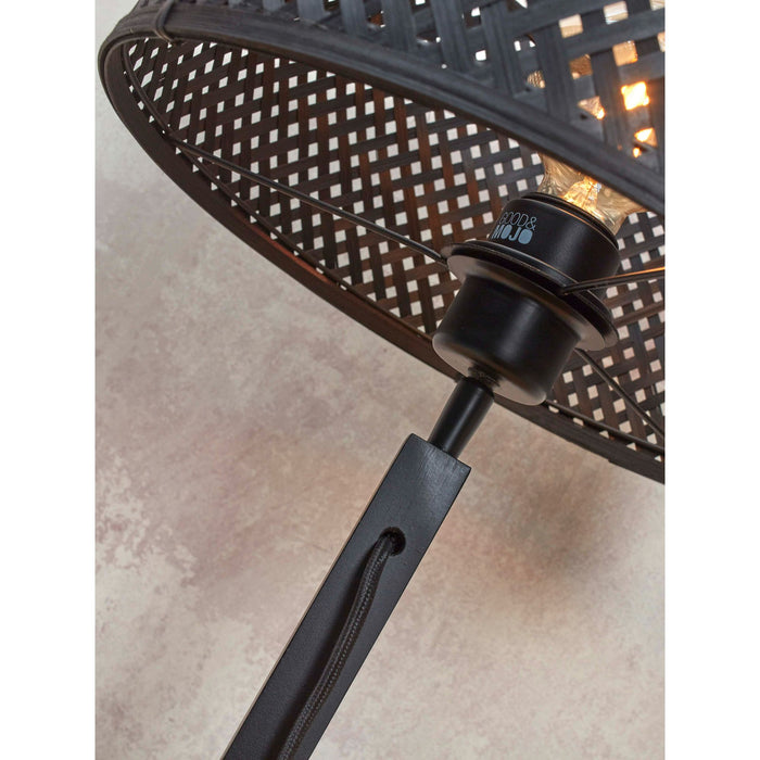 GOOD&MOJO Vloerlamp Java - Bamboe Zwart - Ø50x158cm
