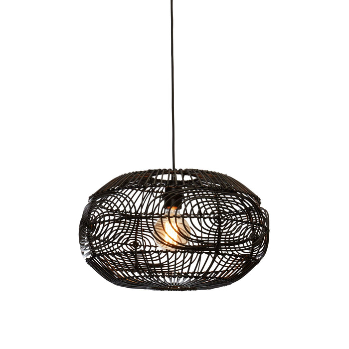 GOOD&MOJO Hanglamp Madeira - Rotan Zwart - Ø48cm