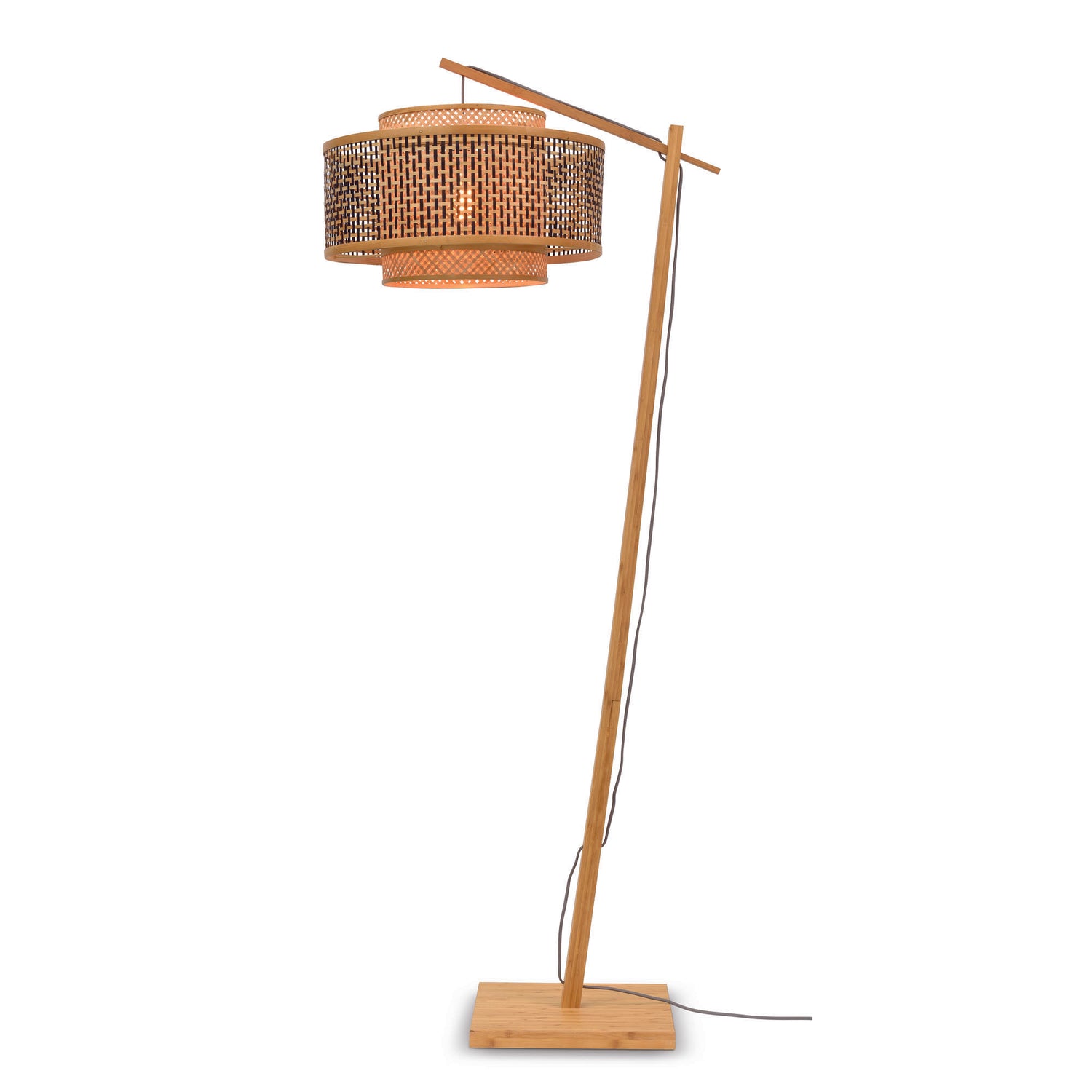 GOOD&MOJO Vloerlamp Bhutan - Bamboe|Zwart - 73x50x176cm