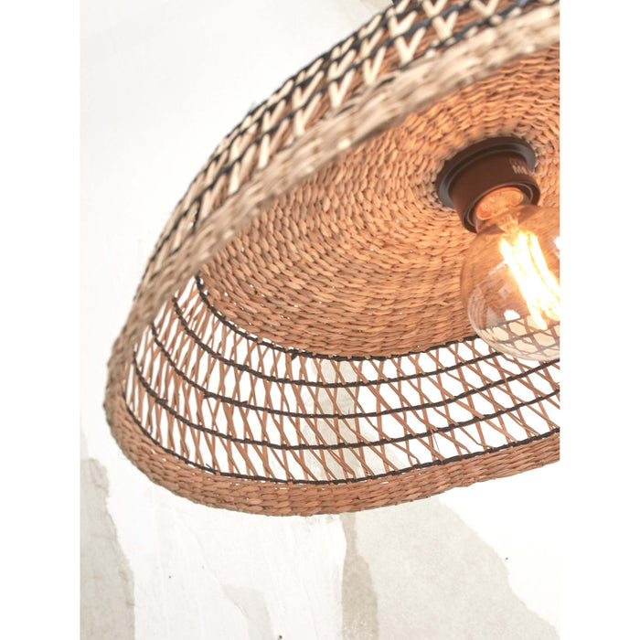 GOOD&MOJO Plafonniere Pantanal - Zeegras|Zwart - Ø45cm