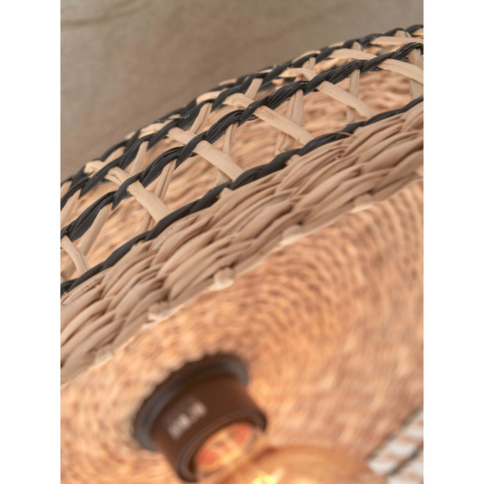 GOOD&MOJO Plafonniere Pantanal - Zeegras|Zwart - Ø45cm