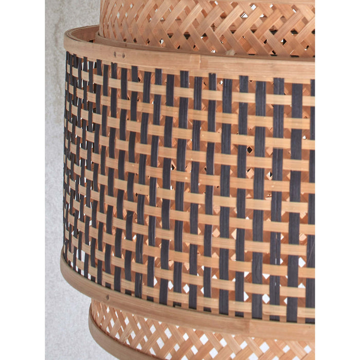 GOOD&MOJO Plafonniere Bhutan - Bamboe|Zwart - Ø40cm