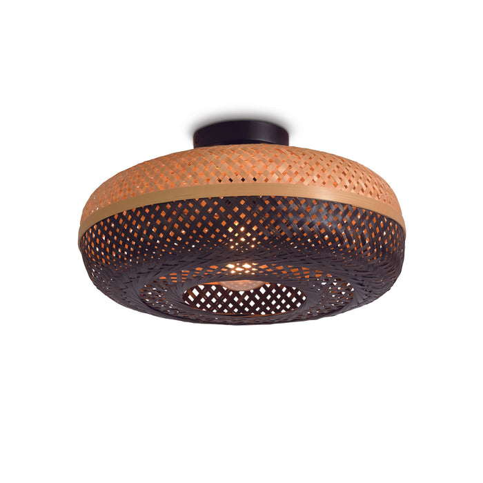 GOOD&MOJO Plafonniere Palawan - Bamboe|Zwart - Ø40cm