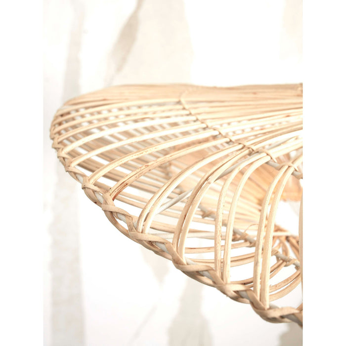 GOOD&MOJO Hanglamp Zanzibar - Rotan Wit - Ø40x12cm