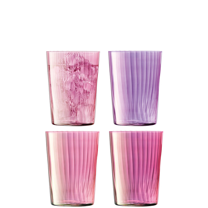 L.S.A. - Gems Tumbler Glas 560 ml Set van 4 Stuks Assorti