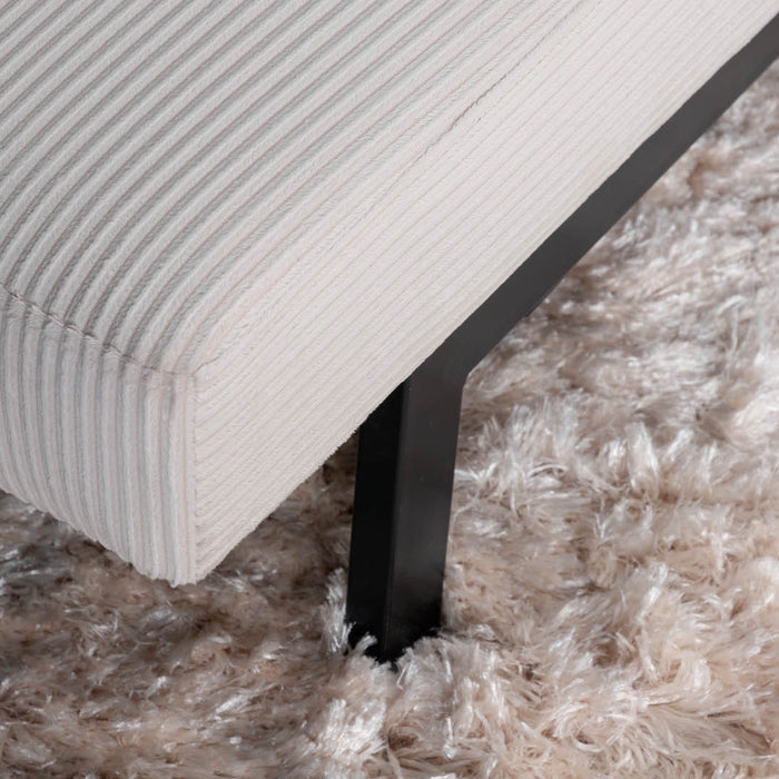 Hioshop Bodil slaapbank fluweel beige.