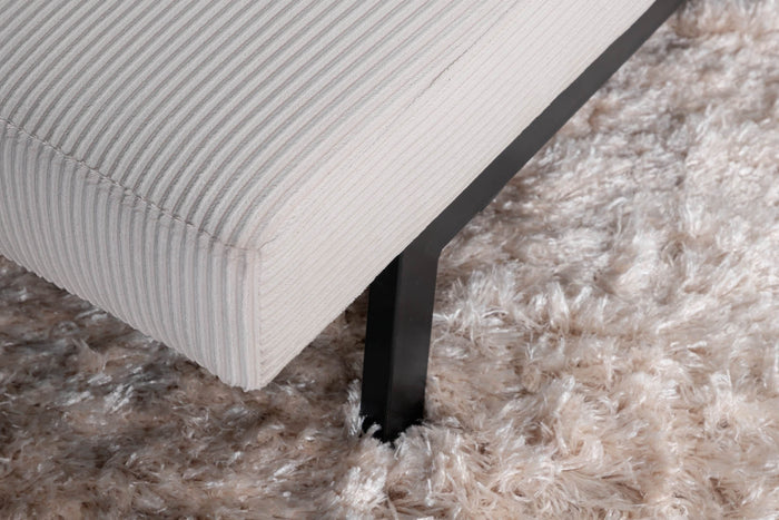 Hioshop Bodil slaapbank fluweel beige.