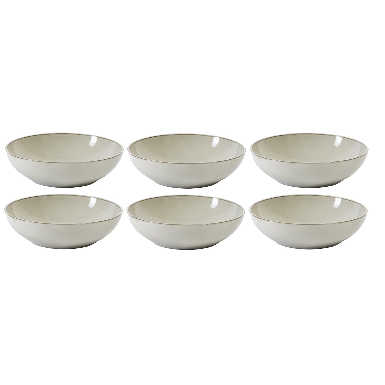 Studio Tavola Diepe Borden Concrete ø 21 cm - 6 Stuks