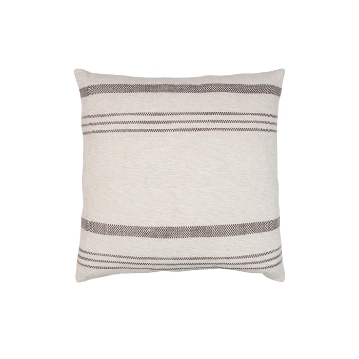 Basiclabel Kussen Regel - Katoen - Crème|Grijs - 60x60x10