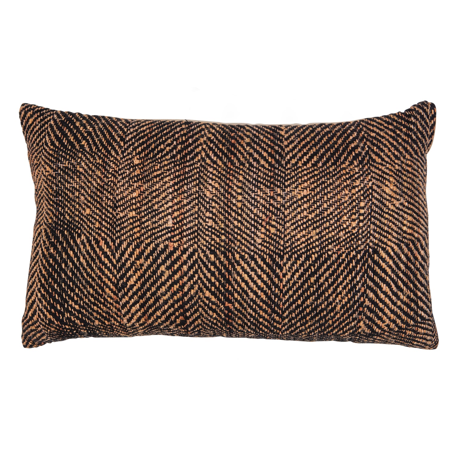 Basiclabel Kussen Meet - Katoen - Zwart|Naturel - 30x50x10