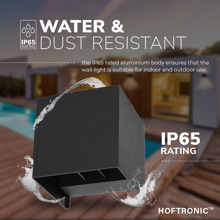 HOFTRONIC Kansas LED Wandlamp dubbelzijdig IP65 Binnen en buiten