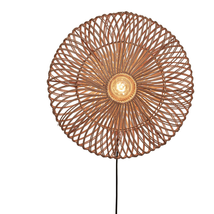 GOOD&MOJO Wandlamp Zanzibar - Rotan - Ø55cm