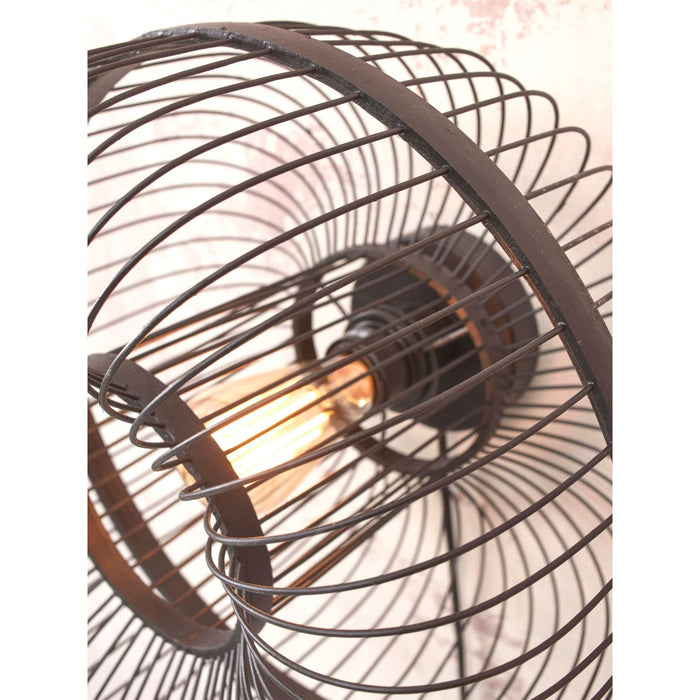 GOOD&MOJO Wandlamp Hokkaido - Bamboe Zwart - Ø38cm