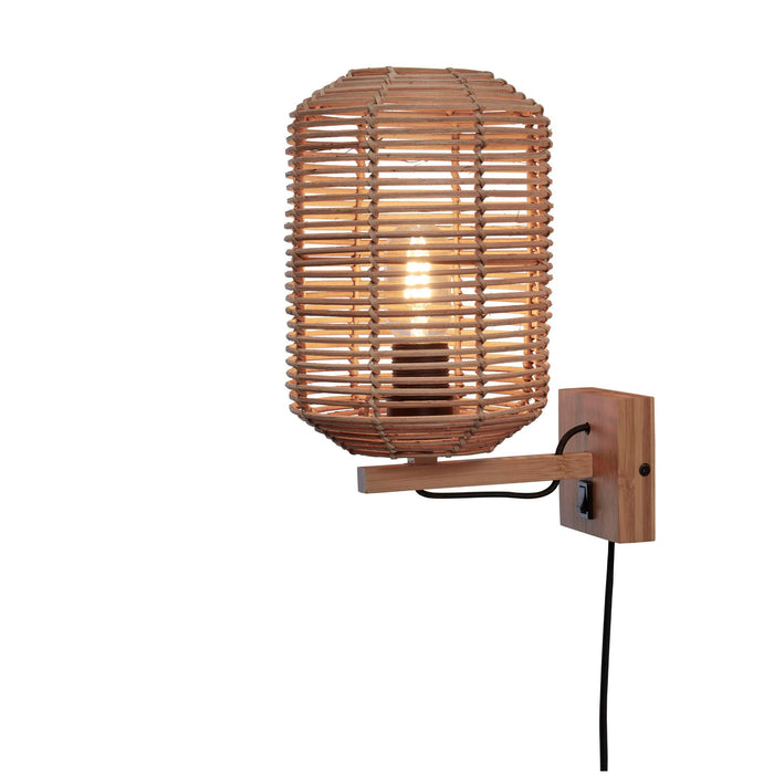 GOOD&MOJO Wandlamp Tanami - Rotan - Ø18cm