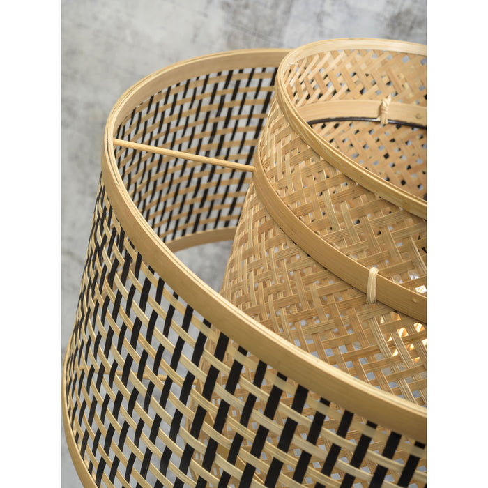 GOOD&MOJO Wandlamp Bhutan - Bamboe|Zwart - 57x50x50cm