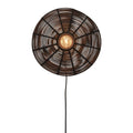 GOOD&MOJO Wandlamp Tanami - Rotan Zwart - Ø40cm