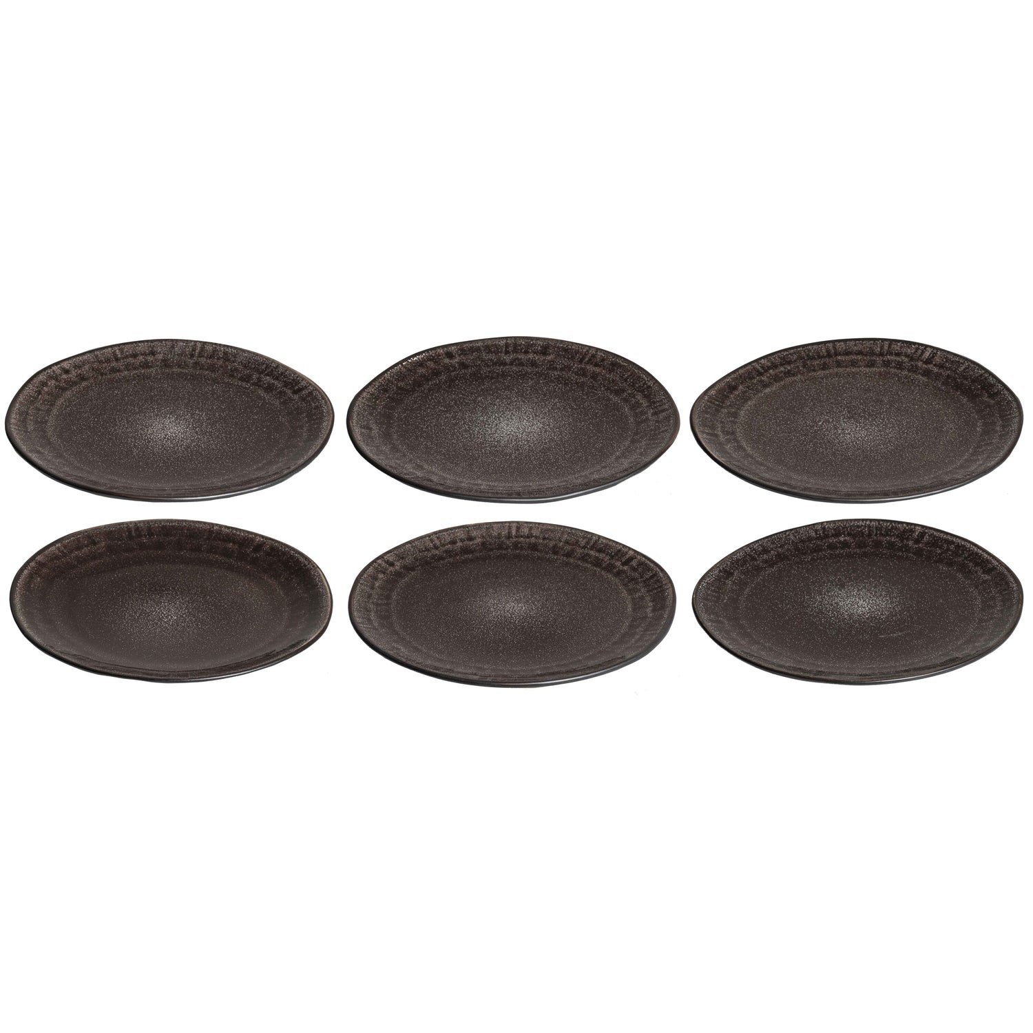 Studio Tavola Ontbijtborden Dark Brown ø 22 cm - 6 Stuks