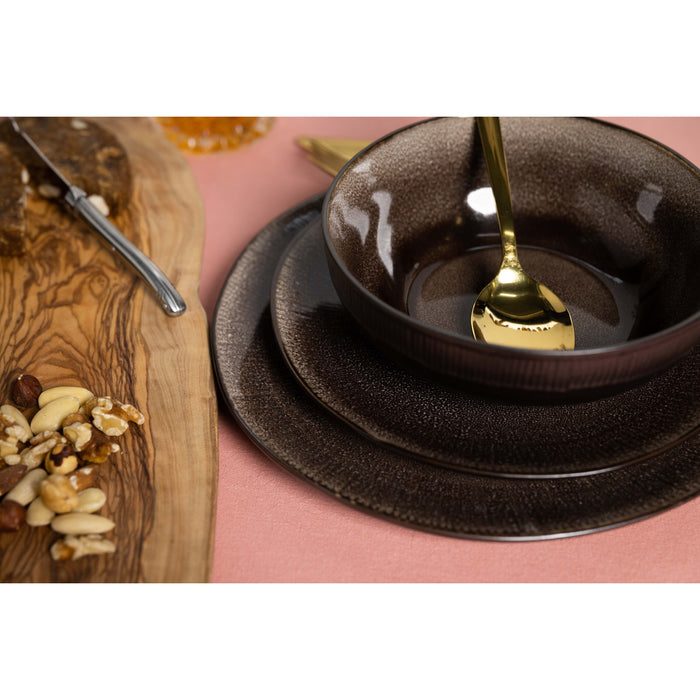 Studio Tavola Ontbijtborden Dark Brown ø 22 cm - 6 Stuks