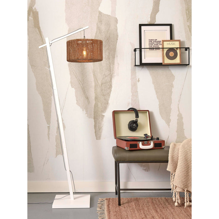 GOOD&MOJO Vloerlamp Iguazu - Bamboe Wit|Jute - 57x31x150cm