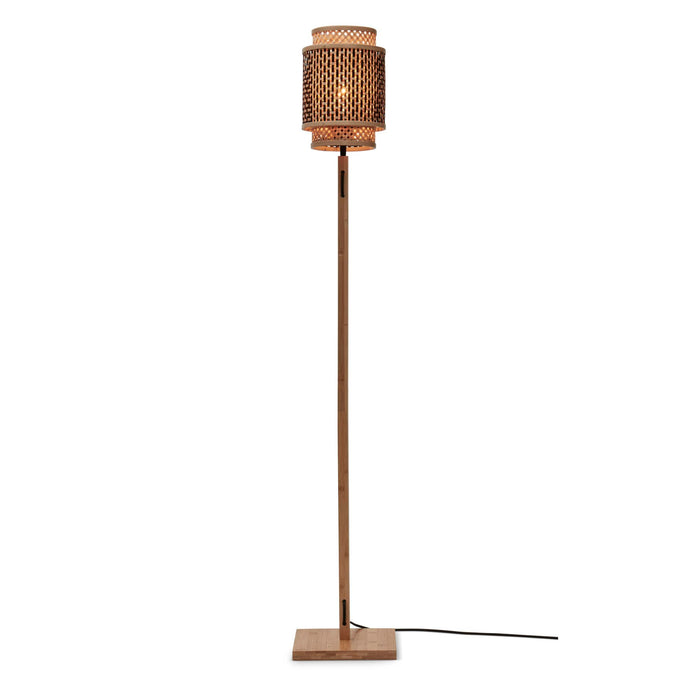 GOOD&MOJO Vloerlamp Bhutan - Bamboe|Zwart - 20x20x135cm