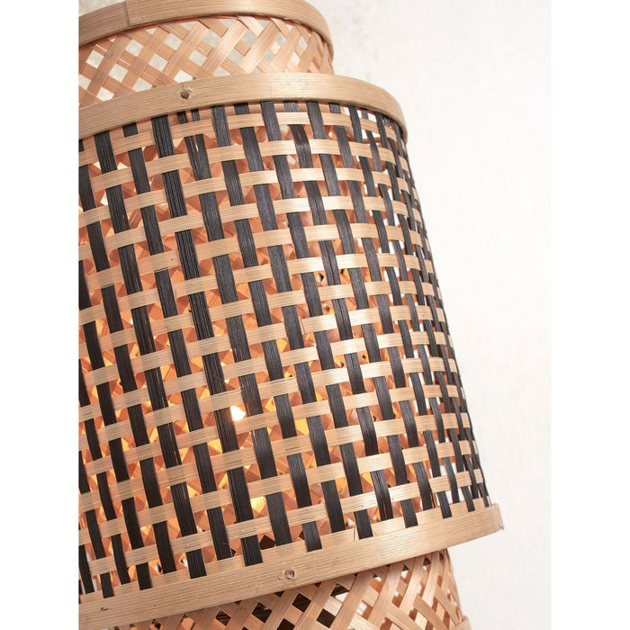 GOOD&MOJO Vloerlamp Bhutan - Bamboe|Zwart - 20x20x135cm