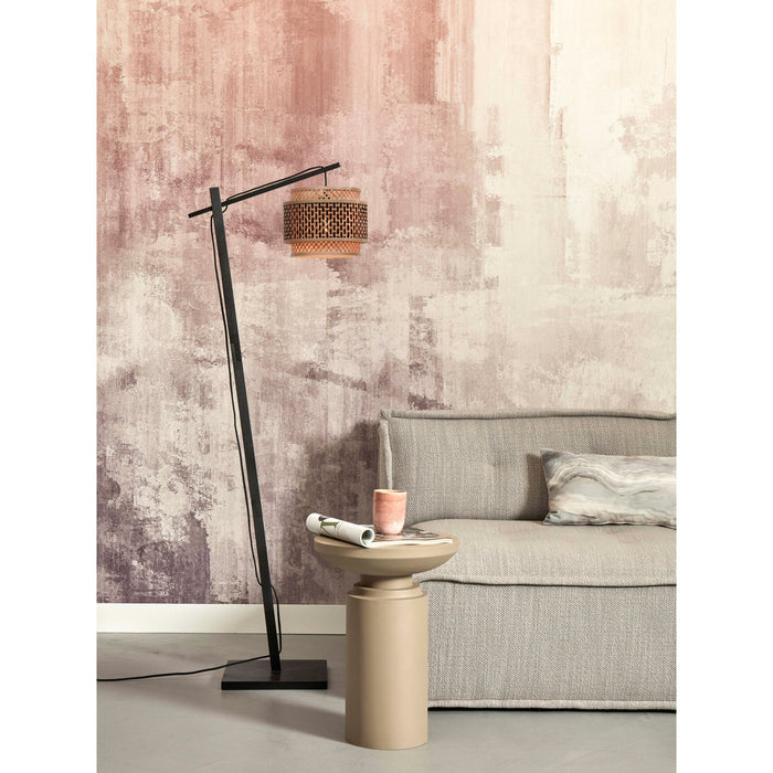 GOOD&MOJO Vloerlamp Bhutan - Bamboe Zwart|Naturel - 55x31x150cm