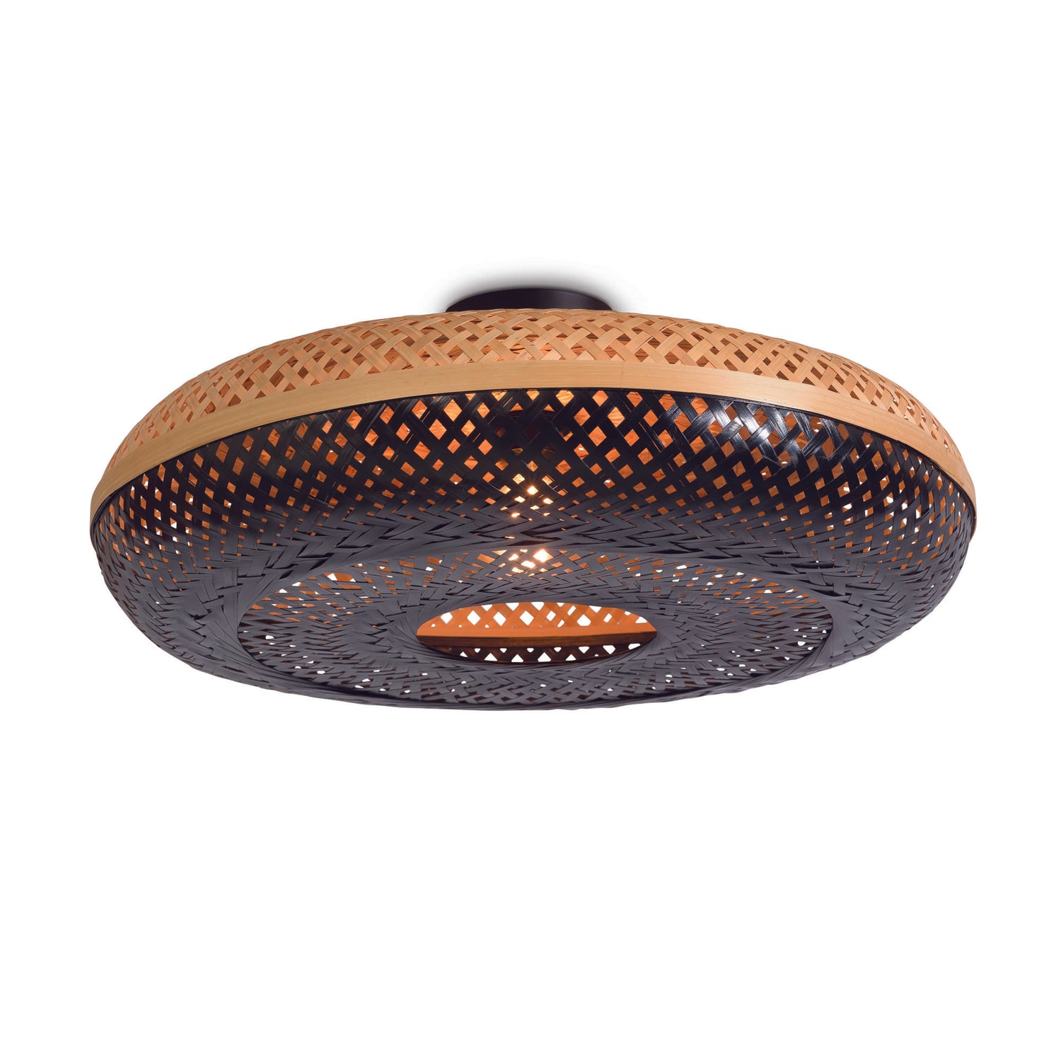 GOOD&MOJO Plafonniere Palawan - Bamboe|Zwart - Ø60cm