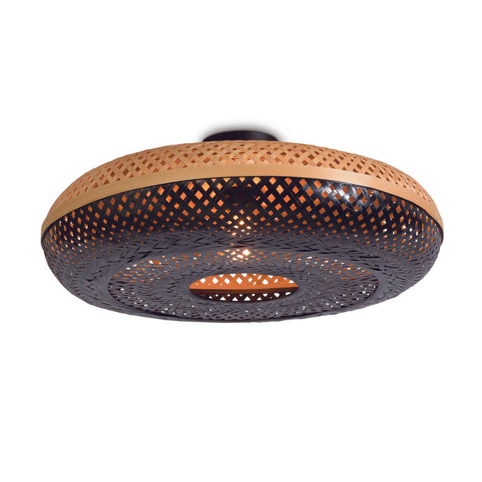 GOOD&MOJO Plafonniere Palawan - Bamboe|Zwart - Ø60cm