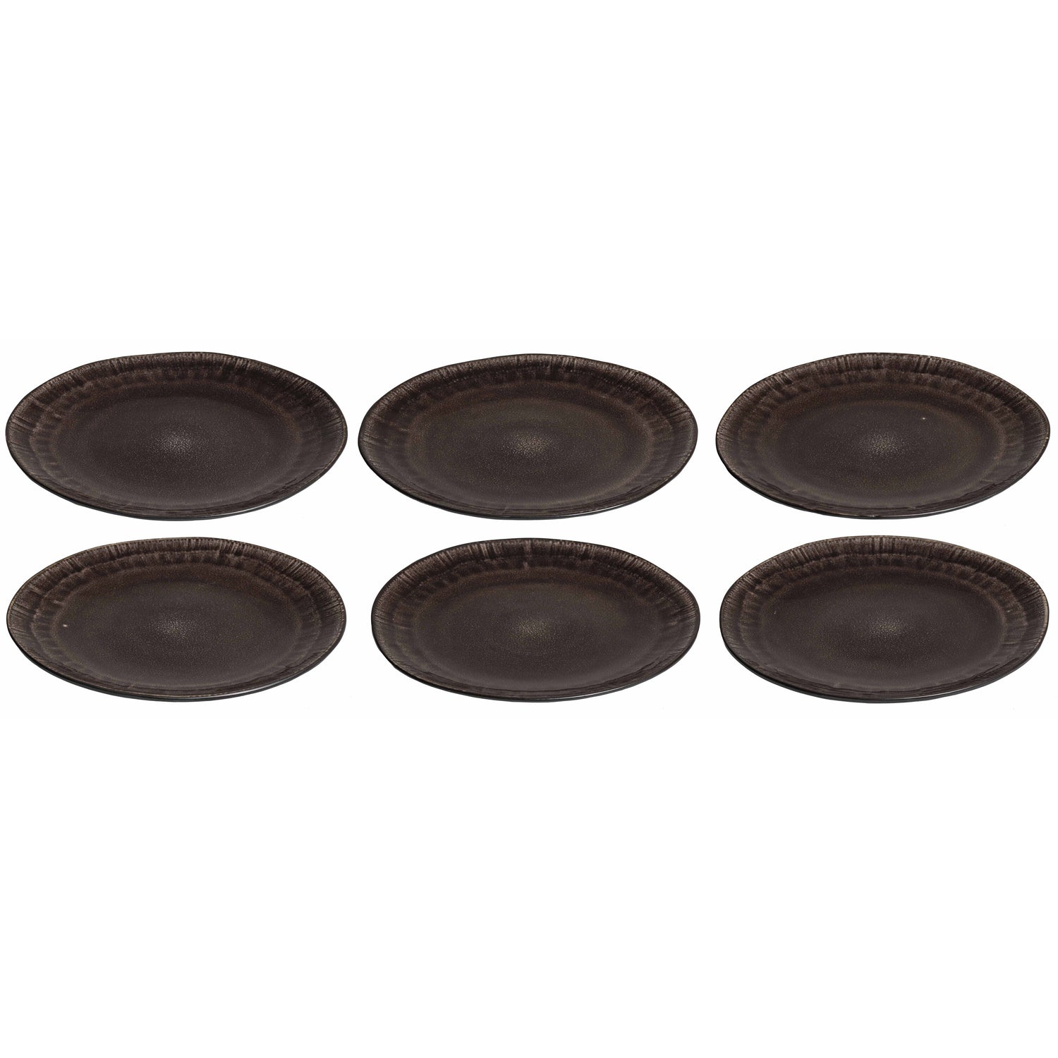 Studio Tavola Dinerborden Dark Brown ø 27 cm - 6 Stuks