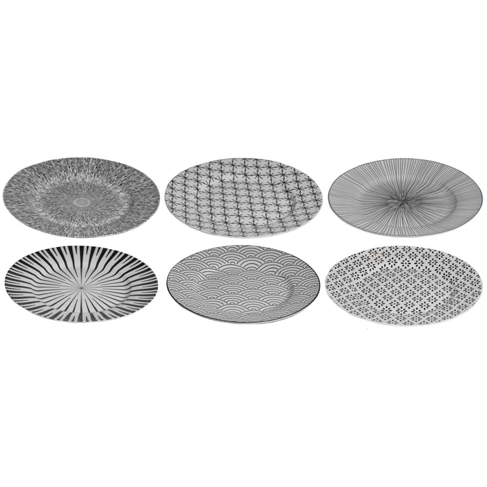 Studio Tavola Dinerborden Black Sailor ø 26.5 cm - 6 Stuks