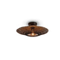GOOD&MOJO Kalimantan Plafondlamp - Ø44cm - Zwart / Bamboe