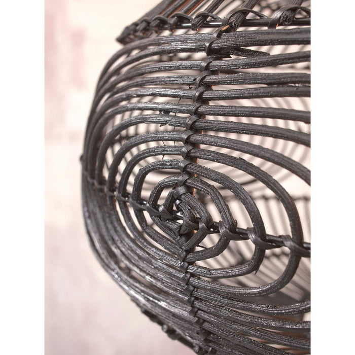 GOOD&MOJO Plafonniere Madeira - Rotan Zwart - Ø48cm