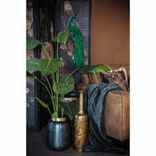 Furnilux - Nile vaas 1 Gold - 16 × 16 × 64 cm