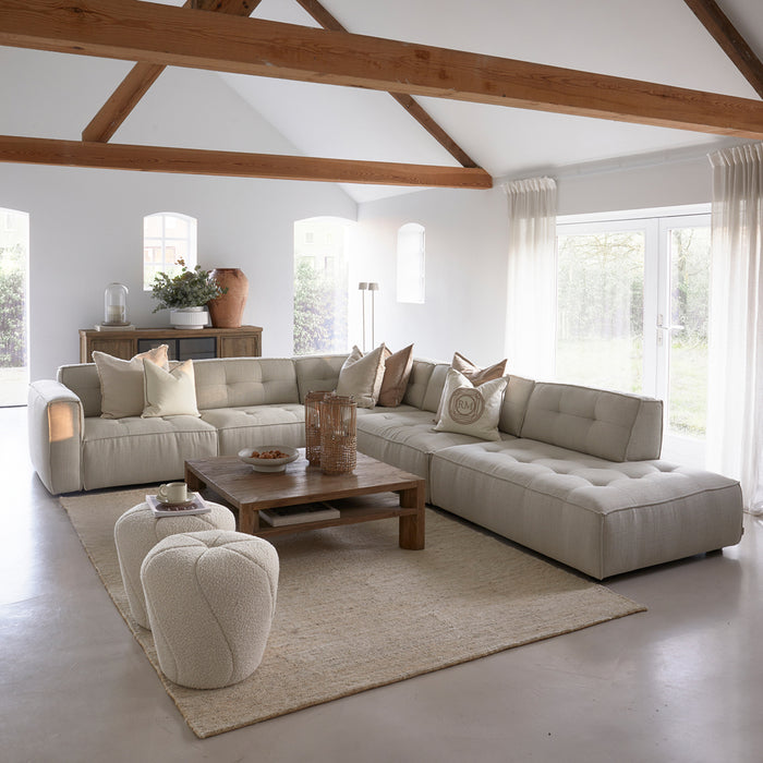 Riviera Maison Lantaarn, Windlicht, Kaarsenhouder - Webbing - Bruin