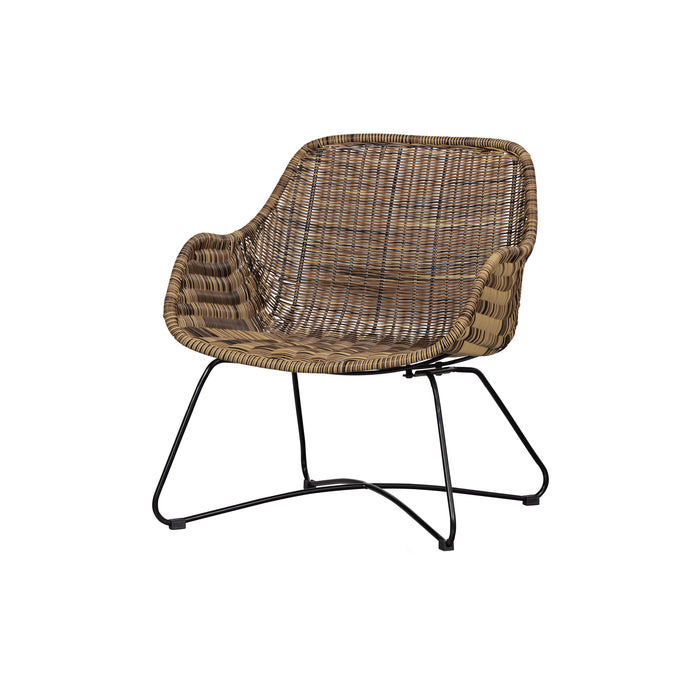 WOOOD Fauteuil Frankie - Rattan - Bruin Melange - 72x65x57