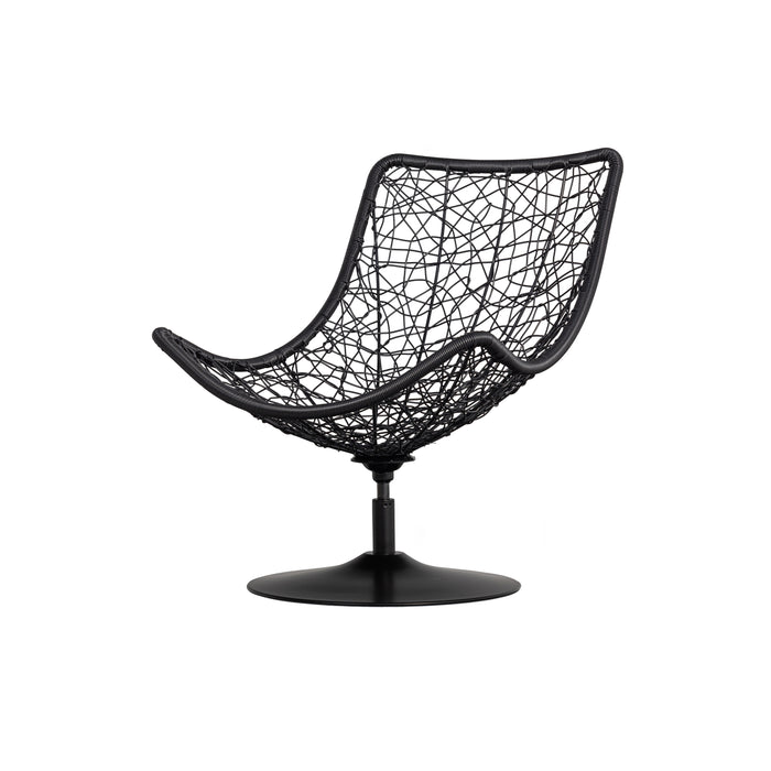 WOOOD Draaifauteuil Buiten Vive - Rattan - Zand|Zwart - 37x63x46