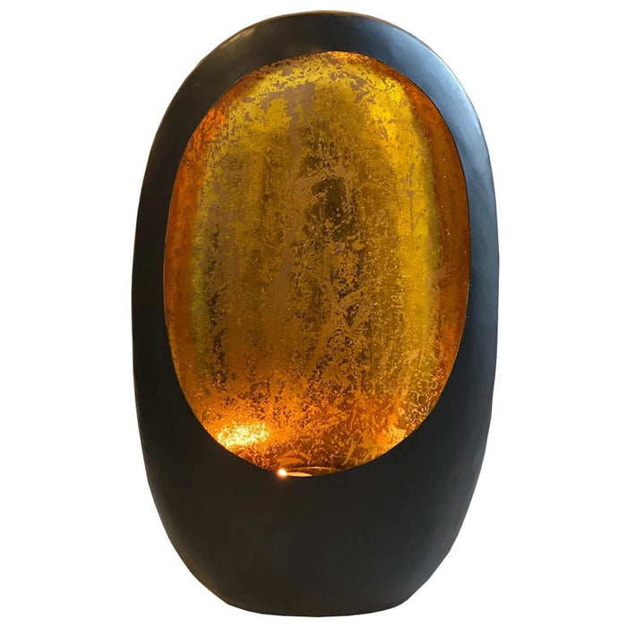 Kandelaar Golden Egg – Zwart|Goud – XL – H38 cm