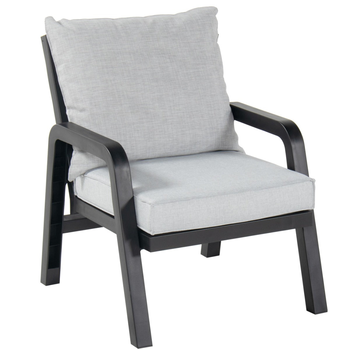 Hartman Ibiza Loungestoel Antraciet - Lichtgrijze Kussens