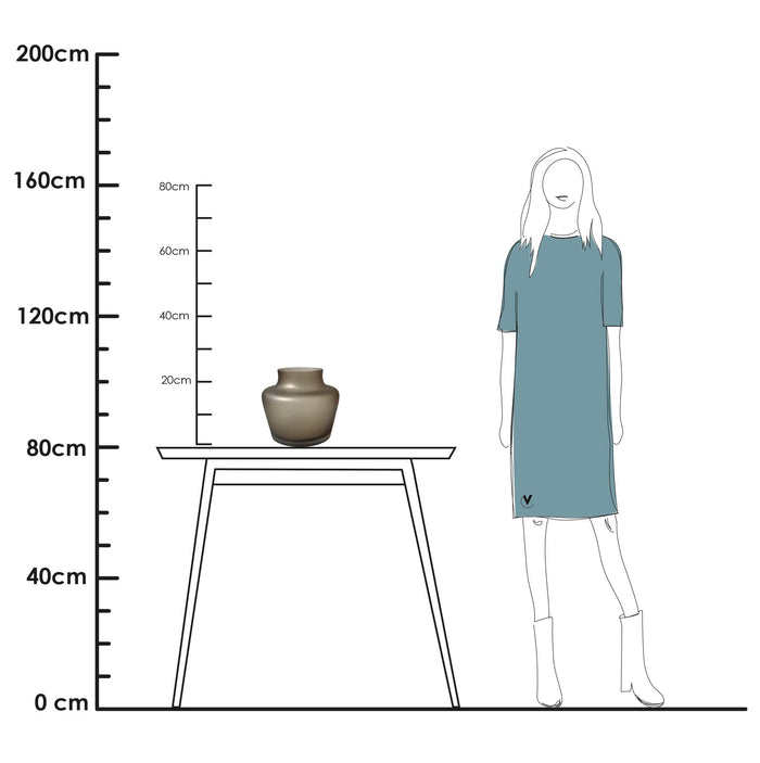 Vase The World - Coral taupe Ø22,5 x H22 cm