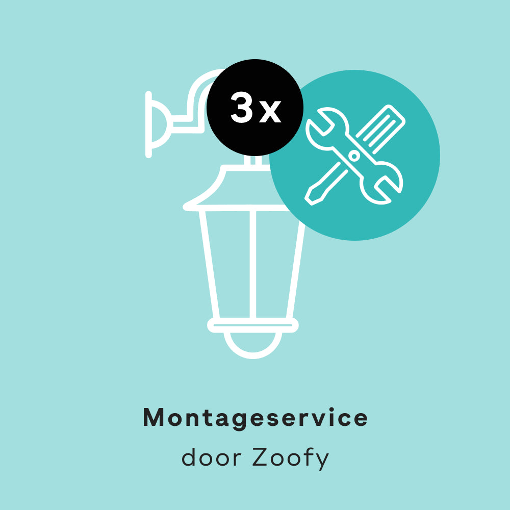 3x Montage buitenverlichting - Door Zoofy in samenwerking met fonQ