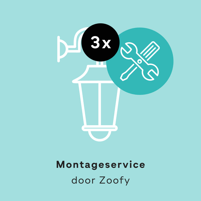 3x Montage buitenverlichting - Door Zoofy in samenwerking met fonQ