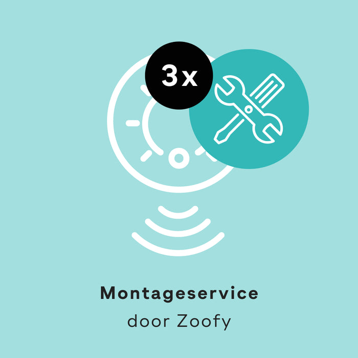 3x Montage alarmsysteem - Door Zoofy in samenwerking met fonQ - 4,5|5