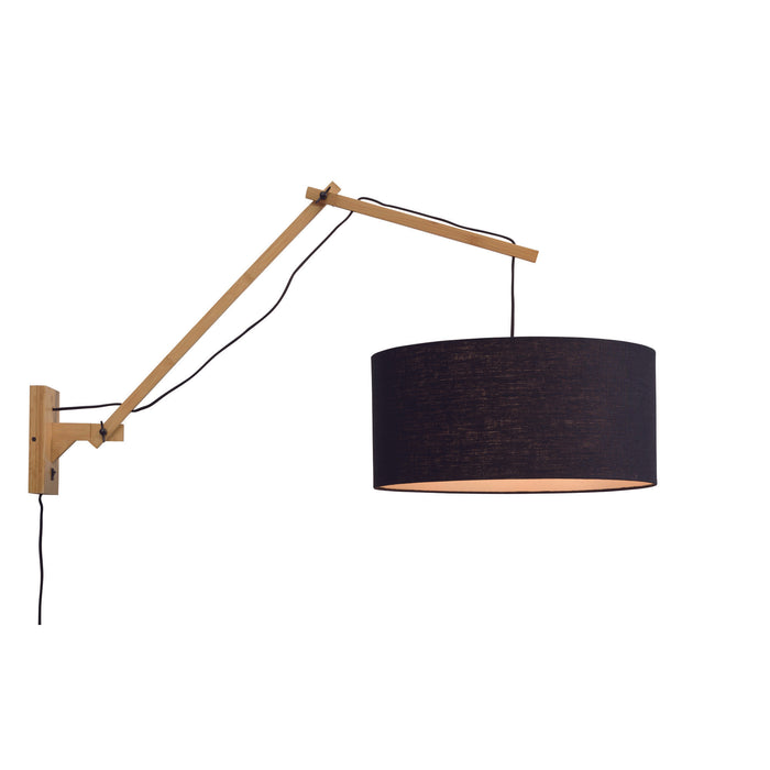GOOD&MOJO Wandlamp Andes - Bamboe|Zwart - 95x47x55cm