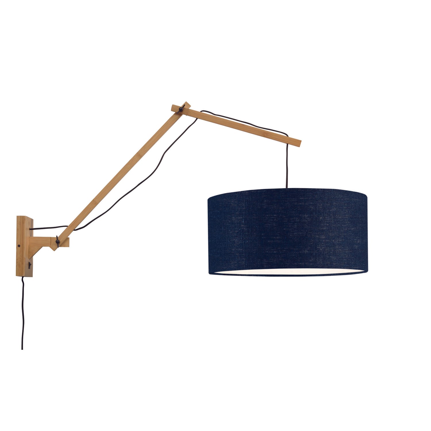 GOOD&MOJO Wandlamp Andes - Bamboe|Blauw - 95x47x55cm