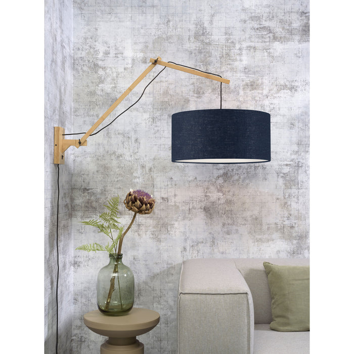 GOOD&MOJO Wandlamp Andes - Bamboe|Blauw - 95x47x55cm