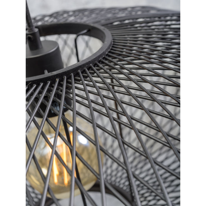 GOOD&MOJO Wandlamp Cango - Bamboe|Zwart - 105x60x60cm