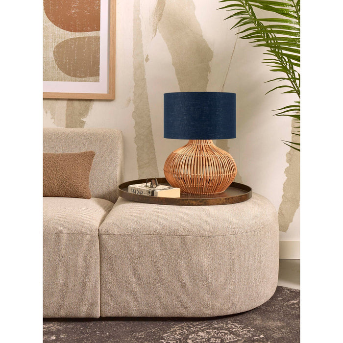 GOOD&MOJO Tafellamp Kalahari - Denim|Rotan - Ø32cm