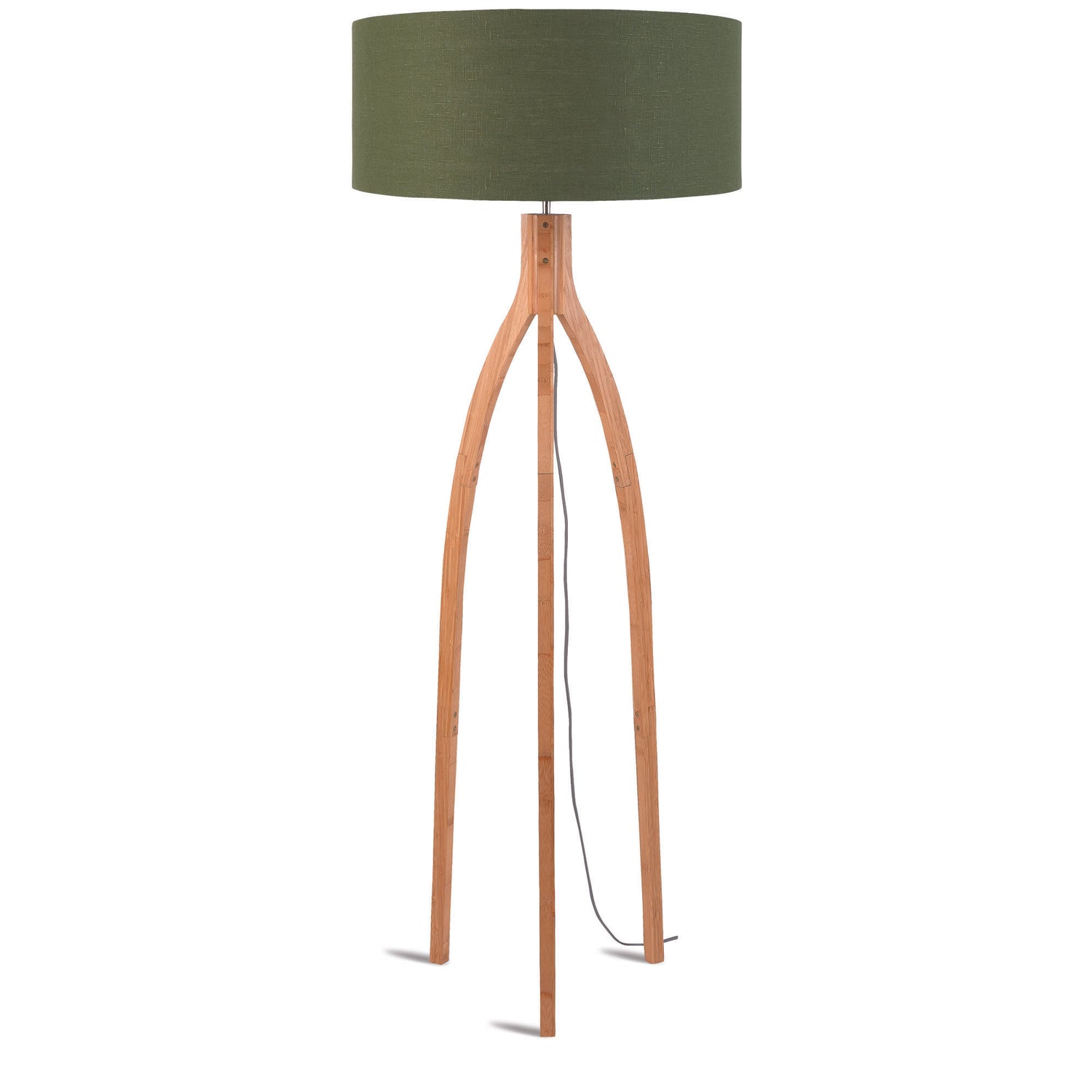 GOOD&MOJO Vloerlamp Annapurna - Groen|Bamboe - Ø60cm