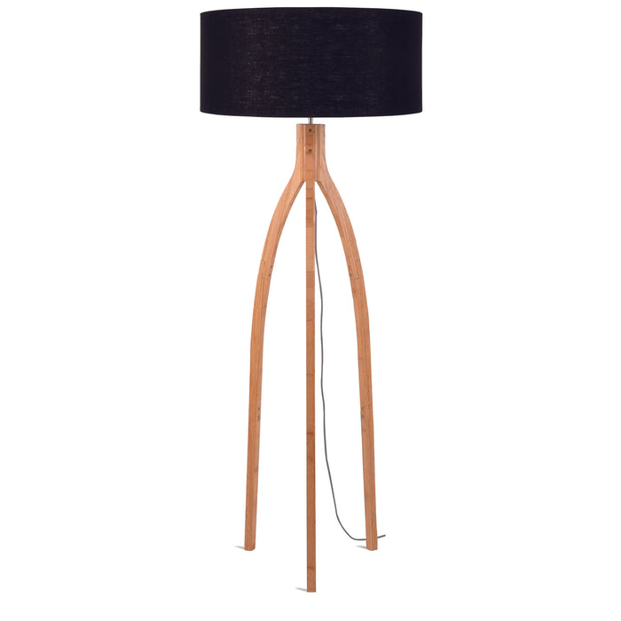 GOOD&MOJO Vloerlamp Annapurna - Zwart|Bamboe - Ø60cm